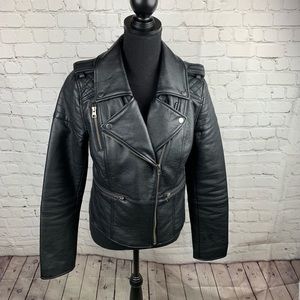 American eagle outfitters leather biker jacket